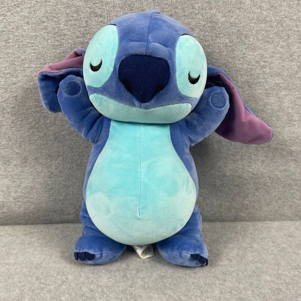 Disney Lilo‎ & Stitch Stitch Sleeping Plush Stuffed Toy 13" Blue
